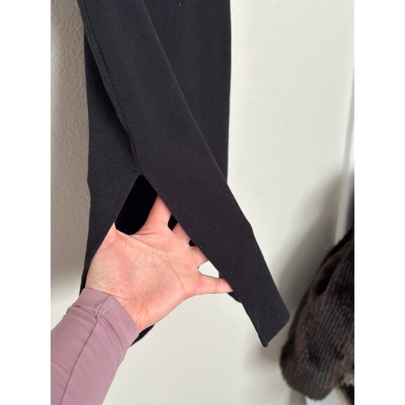 BB Dakota Small Sips Tee Body-con Mini Dress Cap Sleeve Black Ribbed - Picture 7 of 8